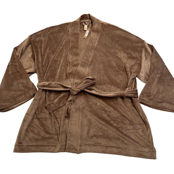 Skims Velour Robe in Sienna - Picture 1 of 4